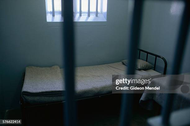 cell in robben island prison - prison cell stock pictures, royalty-free photos & images