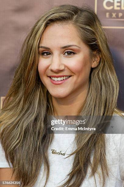 Celebrity host Electra Formosa arrives at 'The Celebrity Experience Q&A Panel' at Hilton Universal Hotel on July 16, 2016 in Los Angeles, California.