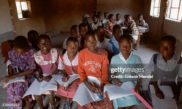 students at a farm school in zimbabwe - zimbabwe stock pictures, royalty-free photos & images