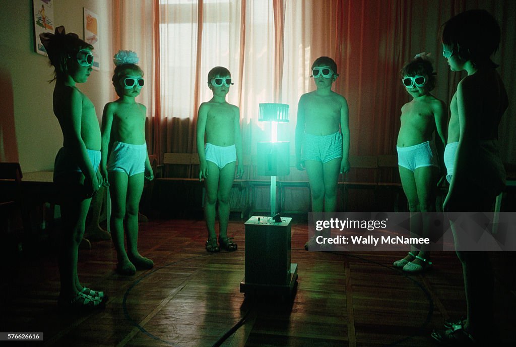 Children Undergoing Light Therapy