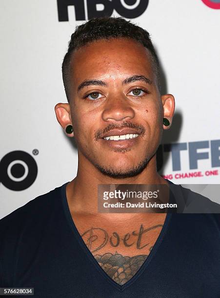Sgt. Shane Ortega attends the Outfest 2016 Screening of "The Trans List" at the Director's Guild of America on July 16, 2016 in West Hollywood,...