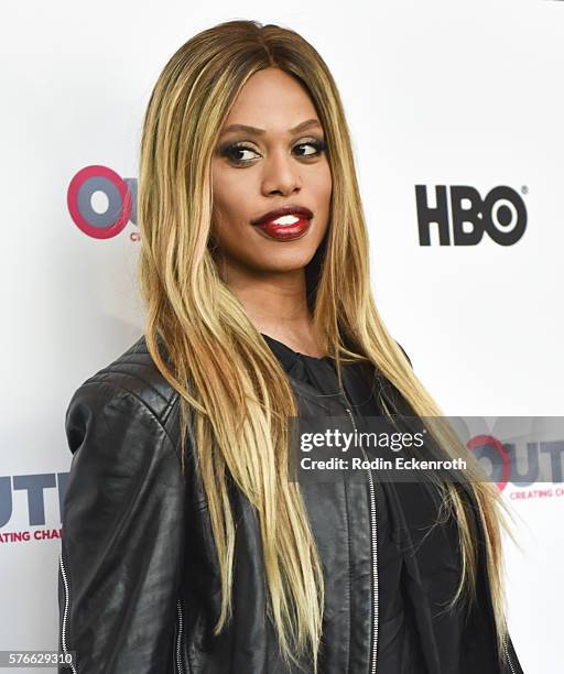 Actress Laverne Cox attends the Outfest 2016 screening of "The Trans List" at Director's Guild Of America on July 16, 2016 in West Hollywood,...