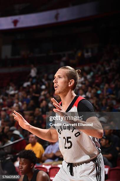 Singler of Toronto Raptors is seen during the game against the Minnesota Timberwolves during the 2016 Las Vegas Summer League on July 16, 2016 at the...