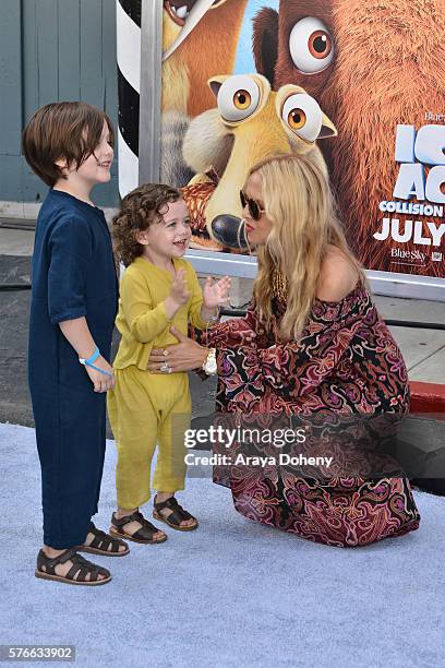 Skyler Morrison Berman, Kaius Jagger Berman and Rachel Zoe attends a screening of "Ice Age: Collision Course" at Zanuck Theater at 20th Century Fox...