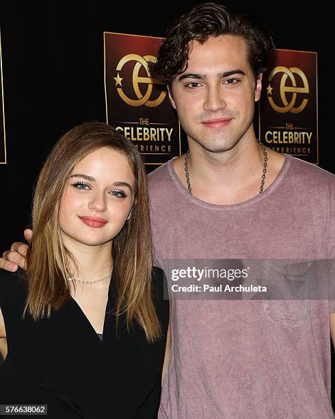 Actors Joey King and Ryan McCartan attend the Celebrity Experience Q&A panel at The Universal Hilton Hotel on July 16, 2016 in Los Angeles,...