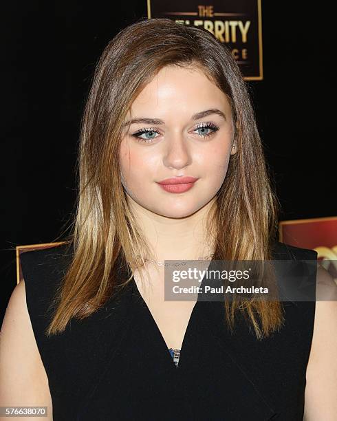 Actress Joey King attends the Celebrity Experience Q&A panel at The Universal Hilton Hotel on July 16, 2016 in Los Angeles, California.