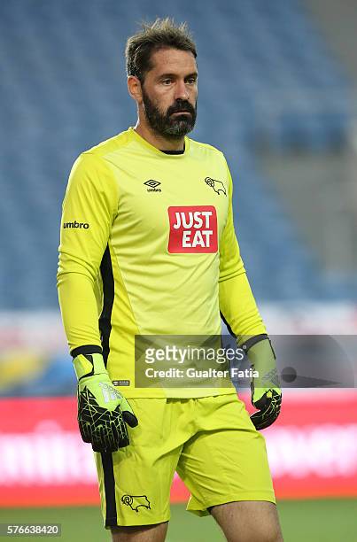 Derby County's goalkeeper Carson in action during the Algarve Football Cup Pre Season Friendly match between SL Benfica and Derby County at Estadio...