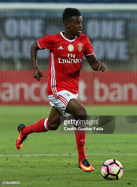 Benfica's defender Nelson Semedo in action during the Algarve Football Cup Pre Season Friendly match between SL Benfica and Derby County at Estadio...