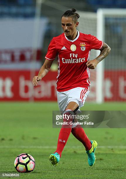 Benfica's midfielder from Serbia Ljubomir Fejsa in action during the Algarve Football Cup Pre Season Friendly match between SL Benfica and Derby...