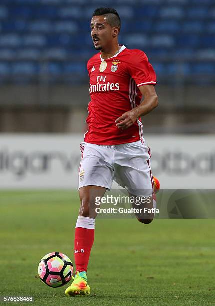 Benfica's defender Andre Almeida in action during the Algarve Football Cup Pre Season Friendly match between SL Benfica and Derby County at Estadio...