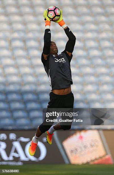 Derby County's goalkeeper Grant during warm up before the start of the Algarve Football Cup Pre Season Friendly match between SL Benfica and Derby...