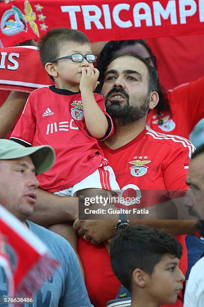 Benfica's supporters during the Algarve Football Cup Pre Season Friendly match between SL Benfica and Derby County at Estadio do Algarve on July 16,...