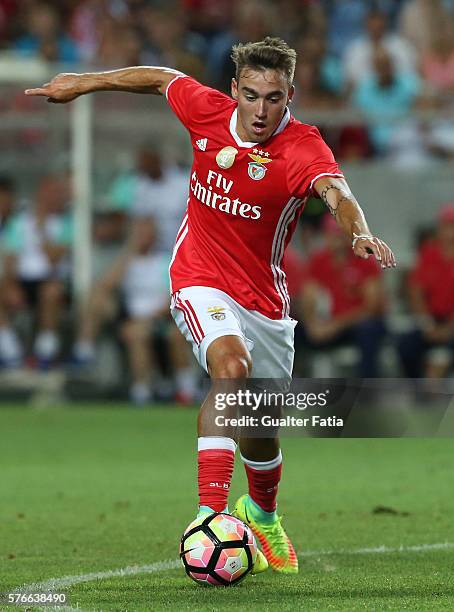 Benfica's midfielder Andre Horta in action during the Algarve Football Cup Pre Season Friendly match between SL Benfica and Derby County at Estadio...