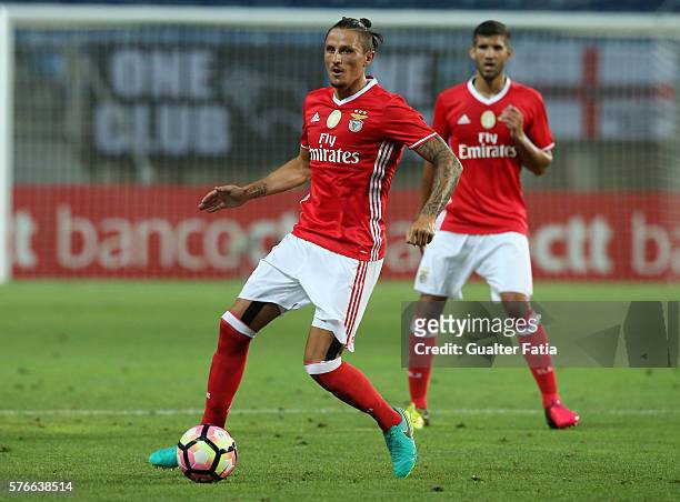 Benfica's midfielder from Serbia Ljubomir Fejsa in action during the Algarve Football Cup Pre Season Friendly match between SL Benfica and Derby...