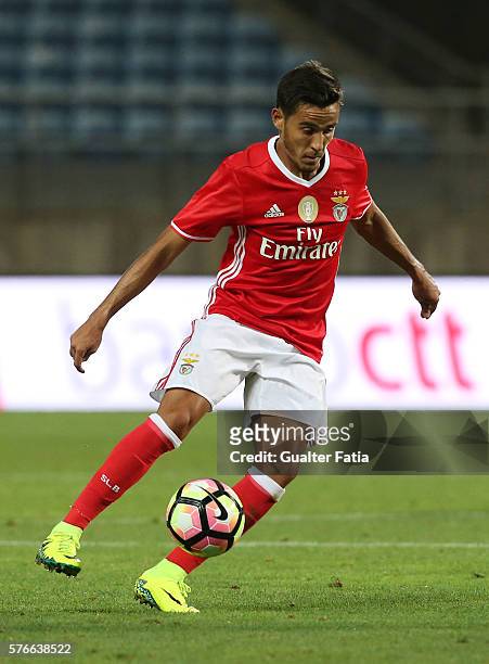 Benfica's midfielder Joao Teixeira in action during the Algarve Football Cup Pre Season Friendly match between SL Benfica and Derby County at Estadio...