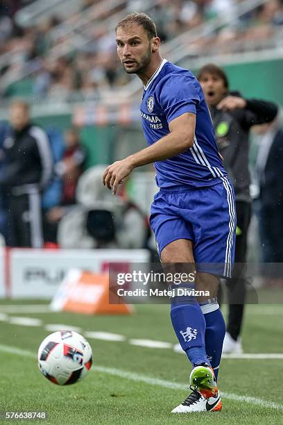 Branislav Ivanovic of Chelsea in action during an friendly match between SK Rapid Vienna and Chelsea F.C. At Allianz Stadion on July 16, 2016 in...