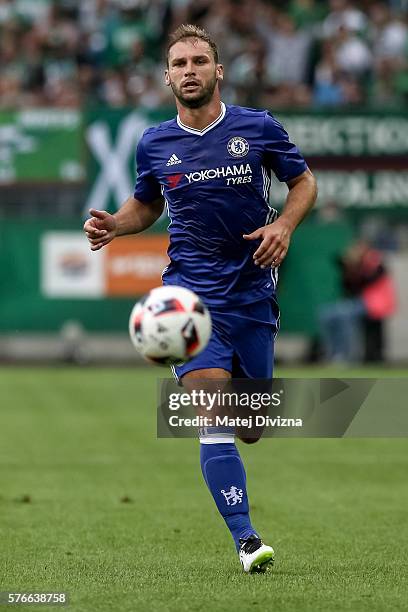 Branislav Ivanovic of Chelsea in action during an friendly match between SK Rapid Vienna and Chelsea F.C. At Allianz Stadion on July 16, 2016 in...