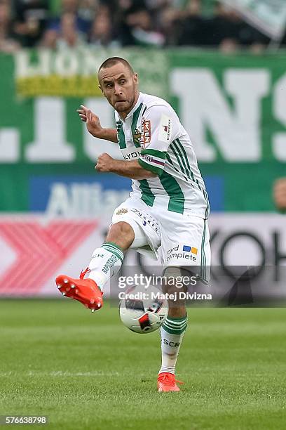 Steffen Hofmann of Rapid in action during an friendly match between SK Rapid Vienna and Chelsea F.C. At Allianz Stadion on July 16, 2016 in Vienna,...