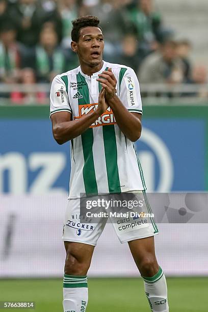 Joelinton of Rapid in action during an friendly match between SK Rapid Vienna and Chelsea F.C. At Allianz Stadion on July 16, 2016 in Vienna, Austria.