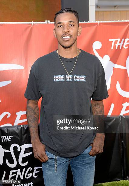 Basketball player Nick Young attends the Rise Challenge presented by Kmart at LA Live on July 16, 2016 in Los Angeles, California.