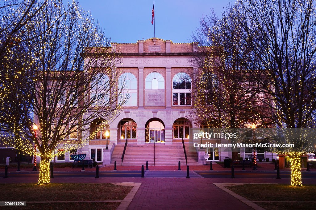 Bentonville Courthouse at Christmas