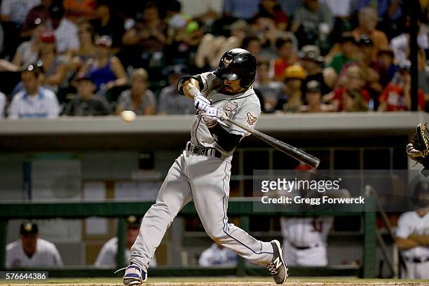 Carlos Asuaje is photographed during the Sonic Automotive Triple-A Baseball All Star Game at BB&T Ballpark on July 13, 2016 in Charlotte, North...