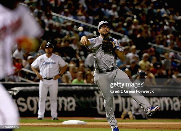 Rob Segedin is photographed during the Sonic Automotive Triple-A Baseball All Star Game at BB&T Ballpark on July 13, 2016 in Charlotte, North...