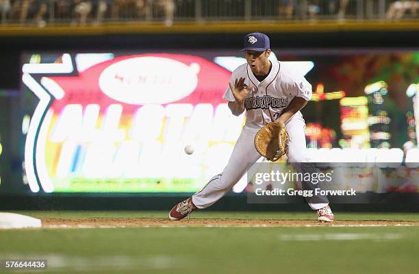 Cam Perkins is photographed during the Sonic Automotive Triple-A Baseball All Star Game at BB&T Ballpark on July 13, 2016 in Charlotte, North...