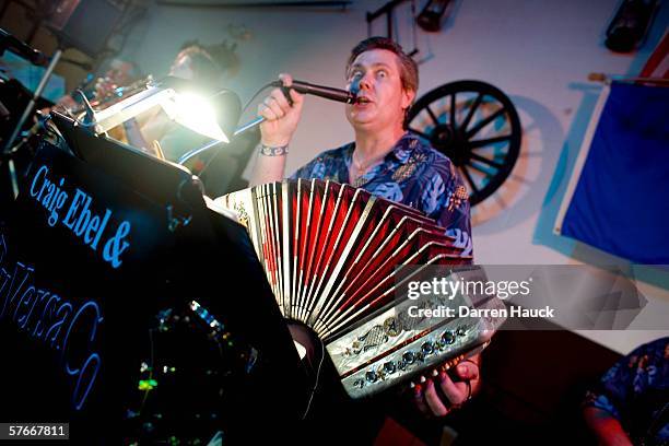 Craig Ebel of the Craig Ebel and DyVersa Co. Band preforms at the Wisconsin State Polka Festival, a four day polka event held at the Concord house...