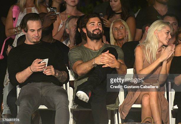 Brody Jenner and Kaitlynn Carter attend the INDAH Clothing Presents Casa INDAH at SwimMiami - Front Row at W South Beach on July 16, 2016 in Miami...