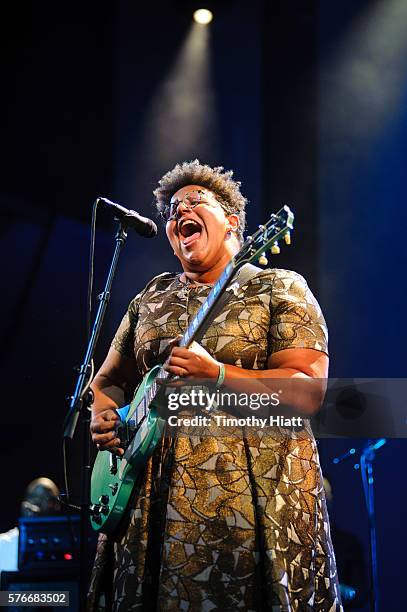 Brittany Howard of Alabama Shakes performs at Waterfront Park on July 16, 2016 in Louisville, Kentucky.