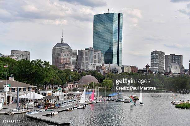 General view of the City of Boston skyline and the Charles River on July 16, 2016 in Boston, Massachusetts.