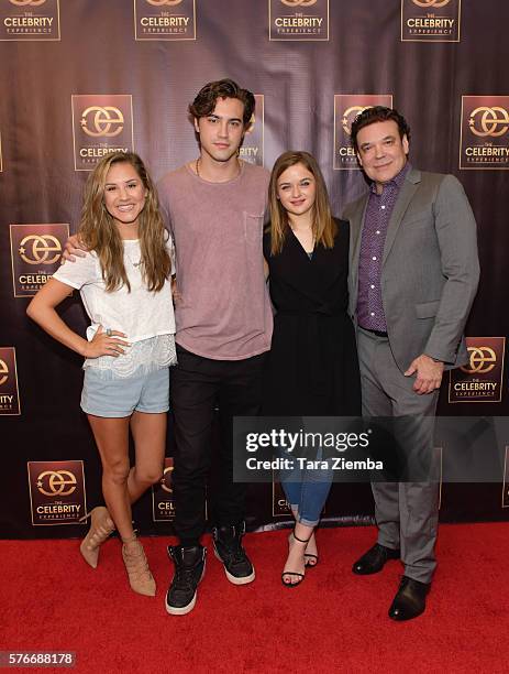 Celebrity host Electra Formosa, actor Ryan McCartan and actress Joey King and founder/producer George Caceres attend The Celebrity Experience Q&A...