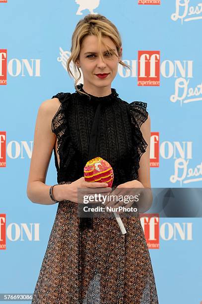 Actress Elena Radonicich attends Giffoni Film Festival photocall Day 2 on July 16, 2016 in Giffoni Valle Piana,Salerno, Italy.