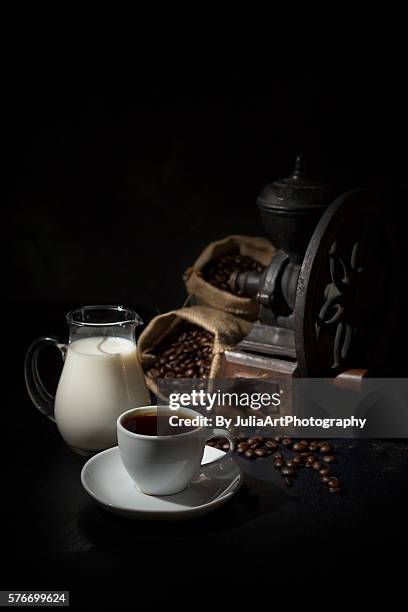 old coffee grinder - coffee grinder stock-fotos und bilder