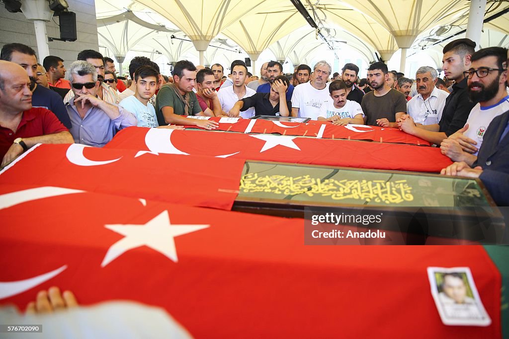 Funeral ceremony of the democracy martyrs in Turkey