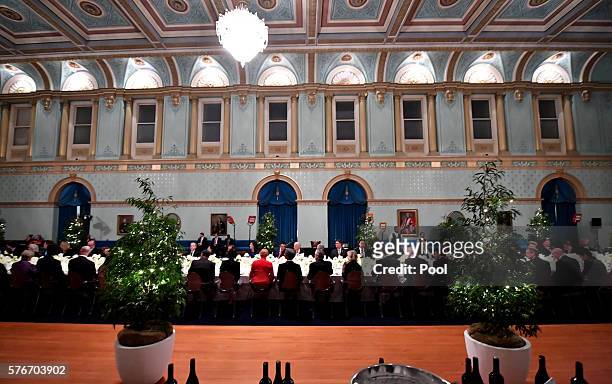 Vice President Joe Biden at a dinner held by the Governor of Victoria Linda Dessau at Government Houseon July 17, 2016 in Melbourne, Australia. Mr...