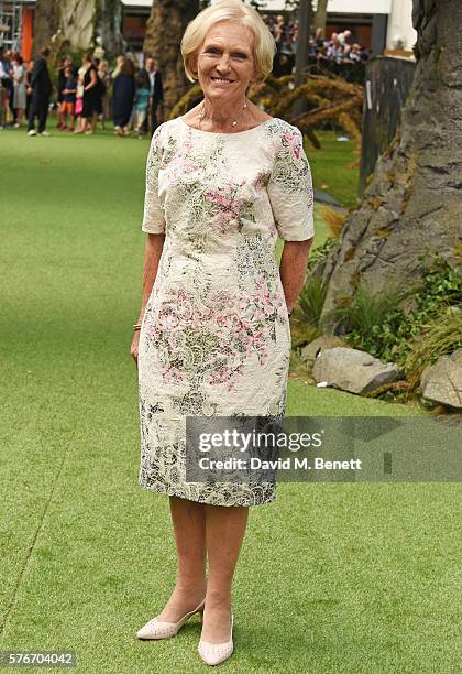 Mary Berry attends the UK Premiere of "The BFG" at Odeon Leicester Square on July 17, 2016 in London, England.