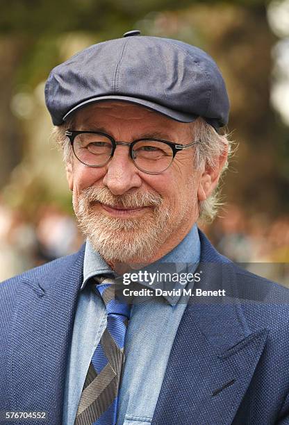 Director Steven Spielberg attends the UK Premiere of "The BFG" at Odeon Leicester Square on July 17, 2016 in London, England.