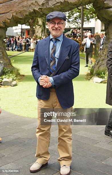 Director Steven Spielberg attends the UK Premiere of "The BFG" at Odeon Leicester Square on July 17, 2016 in London, England.