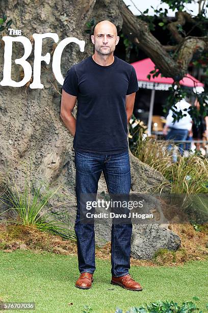 Mark Strong arrives for the UK film premiere of "The BFG" on July 17, 2016 in London, England.