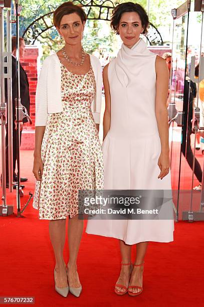 Lucy Dahl and Rebecca Hall attend the UK Premiere of "The BFG" at Odeon Leicester Square on July 17, 2016 in London, England.