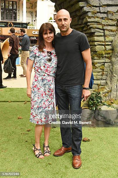 Liza Marshall and Mark Strong attend the UK Premiere of "The BFG" at Odeon Leicester Square on July 17, 2016 in London, England.
