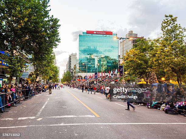 carnival inaugural parade in montevideo, uruguay - uruguay carnival stock pictures, royalty-free photos & images