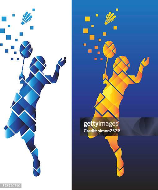 badminton sports - badminton smash stock illustrations