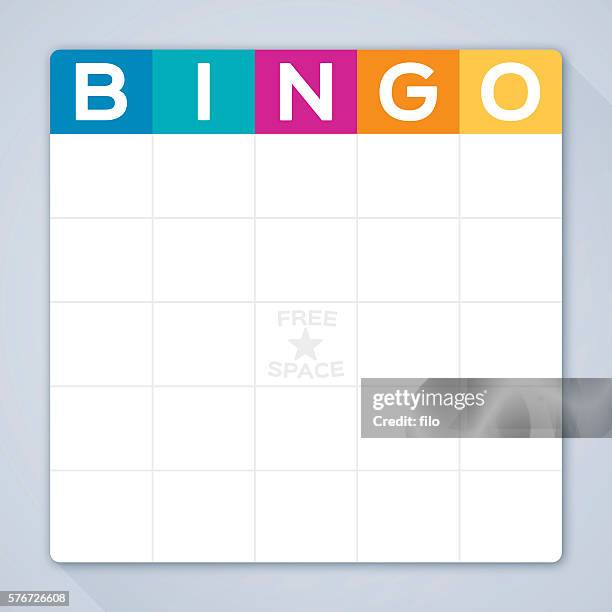 stockillustraties, clipart, cartoons en iconen met bingo card - bingo