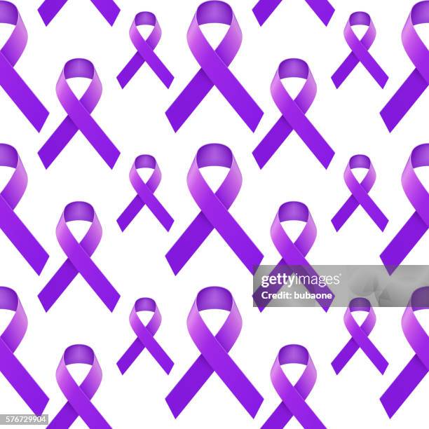 purple ribbons backgorund - pancreatic cancer background stock illustrations