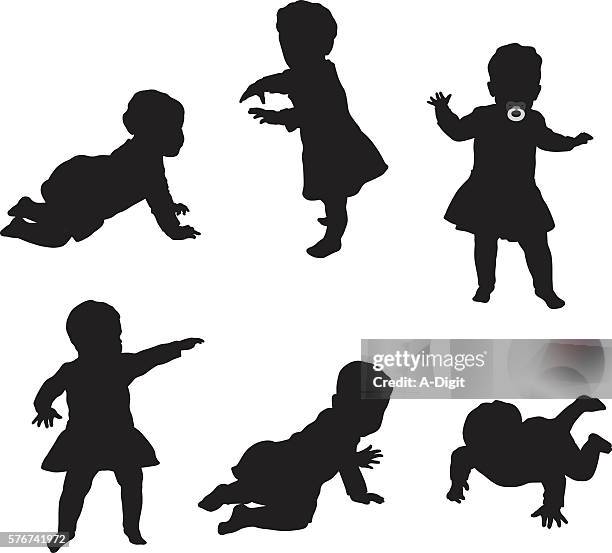 sie ist baby - weibliches baby stock-grafiken, -clipart, -cartoons und -symbole