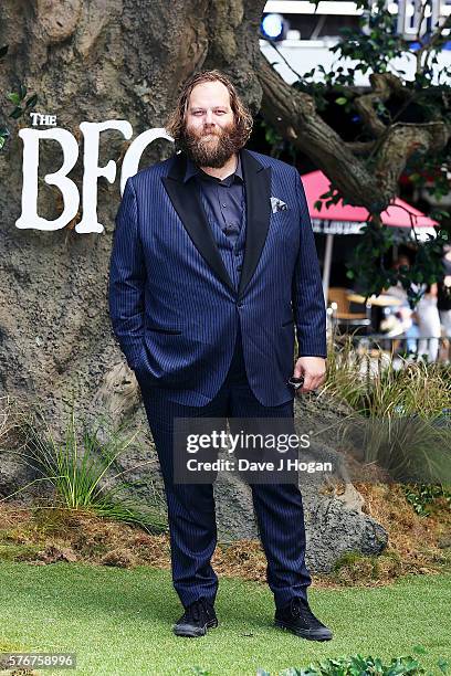 Olafur Darri Olafsson arrives for the UK film premiere of "The BFG" on July 17, 2016 in London, England.