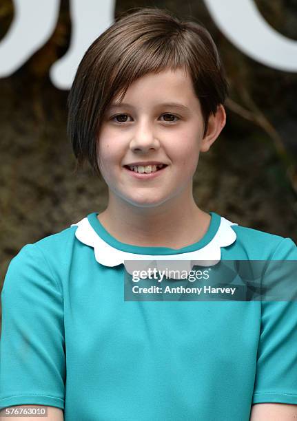 Ruby Barnhill attends the UK film premiere of the BFG on July 17, 2016 in London, England.